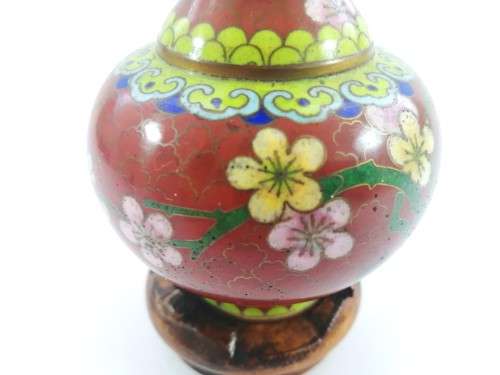 Chinese Cloisonne vase  With floral design