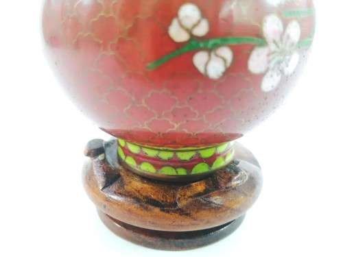 Chinese Cloisonne vase  With floral design