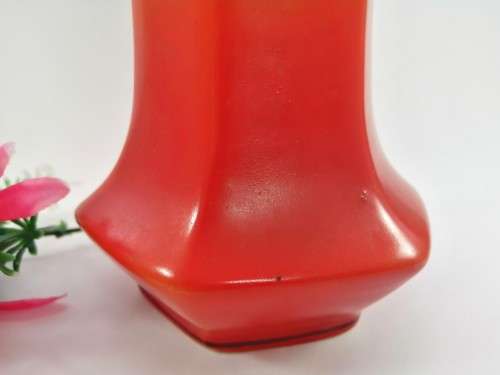 Vintage Art Deco 1930`s , Antique Burleigh ware red ,orange large vase.