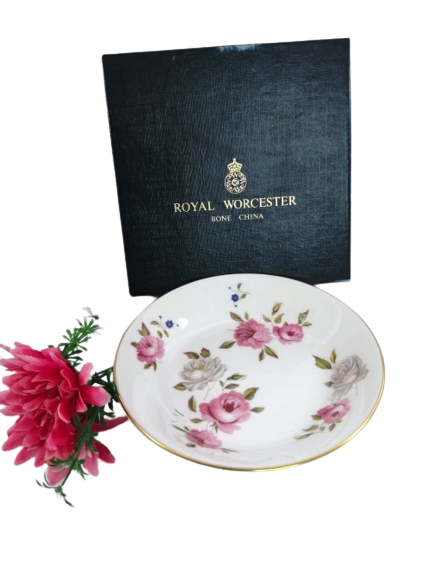 Royal Worcester  Spood Hammersley Round Porcelain Lidded Trinket Box