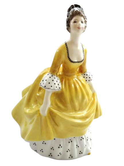 Royal Doulton Bone China Figurine Coralie Yellow Gown 1963 HN2307