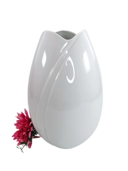 An exquisite Tall white ceramic vase made by  Azberg Germany