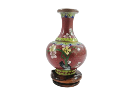 Chinese Cloisonne vase  With floral design