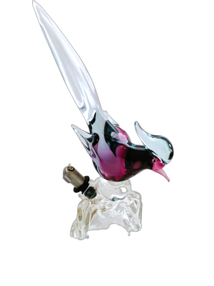 ARCHIMEDE SEGUSO!! 1960S MURANO GLASS PHEASANT BIRD DECANTER MADE FOR LUXARDO