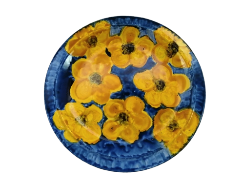 Handpaintes Flower Display Plate
