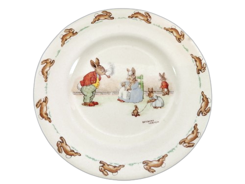 Royal Doulton BUNNYKINS 1937 - 1953  Plate signed