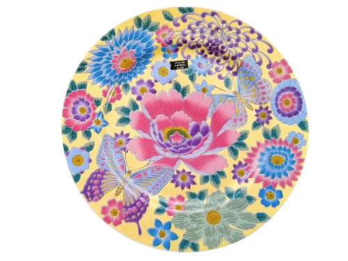 Vintage Japan Imperial  Imari Ware  Porcelain Plate - Flowers