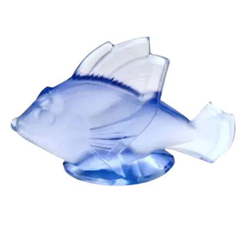 1930`s Art deco Sabino Paris signed glass fish