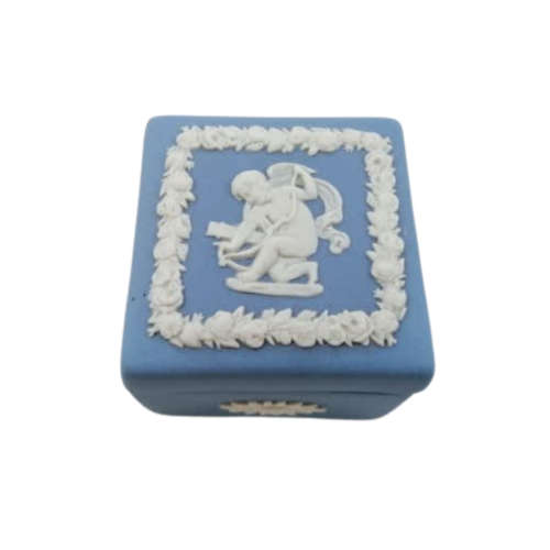 WEDGWOOD BLUE JASPERWARE SQUARE LIDDED BOX