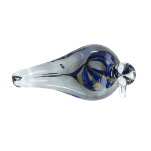 Murano Art Glass Large Blue and gold swirls Duck Dove Bird