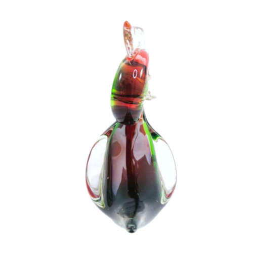 Murano Art Glass Large Green and Red Duck Goose Bird