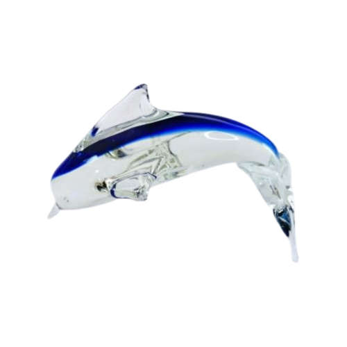MID-CENTURY MURANO ART GLASS SWIMMING DOLPHIN FIGURINE