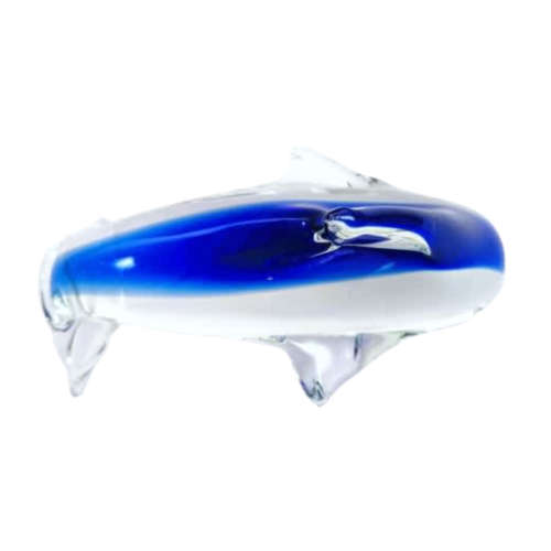 MID-CENTURY MURANO ART GLASS SWIMMING DOLPHIN FIGURINE