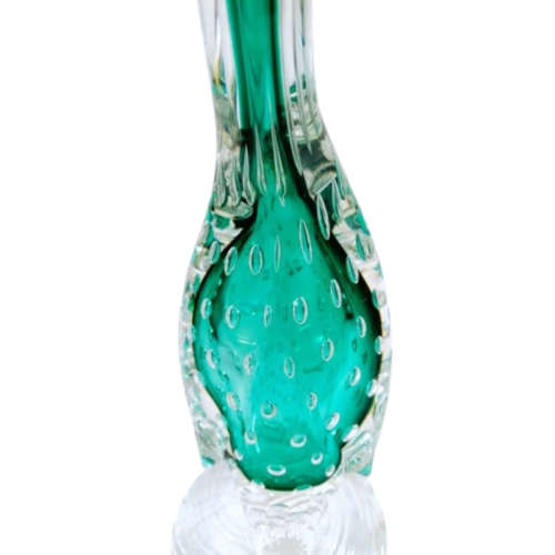 Murano Art Glass Large Green Bubble Duck Goose Bird