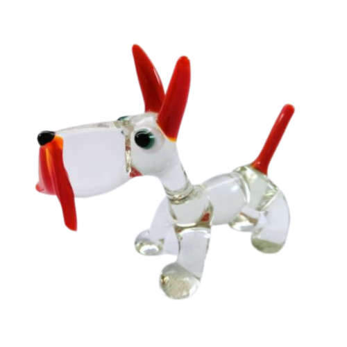 Vintage Murano Hand Blown Large Art Glass Schnauzer dog