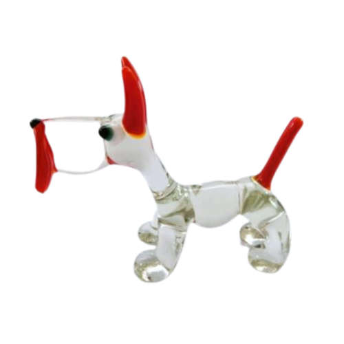 Vintage Murano Hand Blown Large Art Glass Schnauzer dog