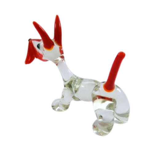 Vintage Murano Hand Blown Large Art Glass Schnauzer dog
