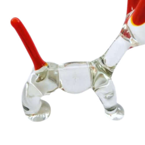 Vintage Murano Hand Blown Large Art Glass Schnauzer dog