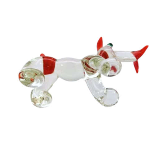 Vintage Murano Hand Blown Large Art Glass Schnauzer dog
