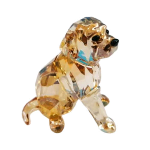SWAROVSKI Golden Retriever Sitting Crystal Figurine