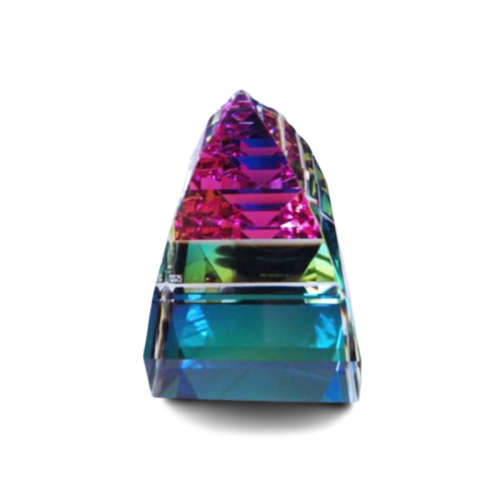 Swarovski Large Pyramid Paperweight Vitrail Medium 1976 - 1993