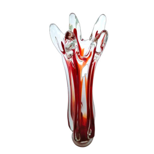 Murano Stunning Red and Orange tall vase