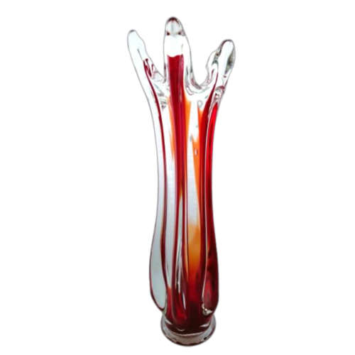 Murano Stunning Red and Orange tall vase