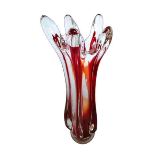 Murano Stunning Red and Orange tall vase