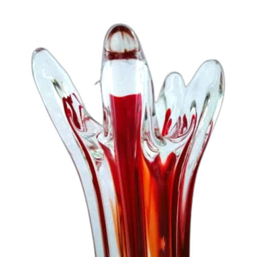 Murano Stunning Red and Orange tall vase