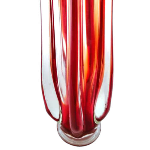 Murano Stunning Red and Orange tall vase