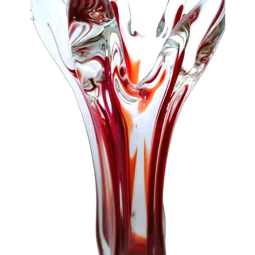 Murano Stunning Red and Orange tall vase