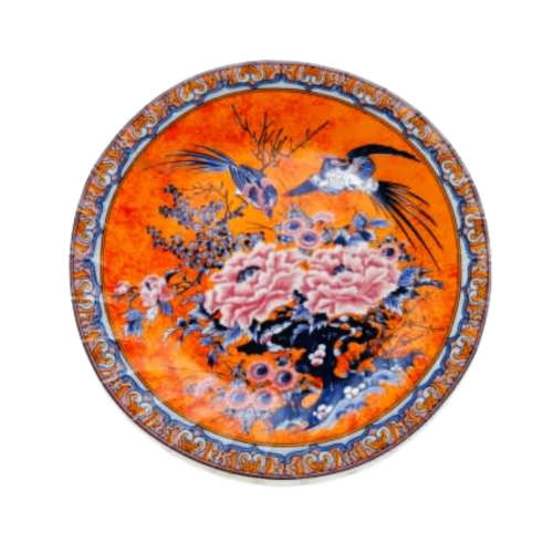 Imari Vintage Japan Ware Porcelain Plate - Floral With Birds 2