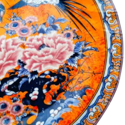Imari Vintage Japan Ware Porcelain Plate - Floral With Birds 2