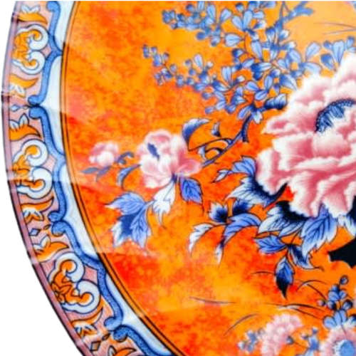 Imari Vintage Japan Ware Porcelain Plate - Floral With Birds 2