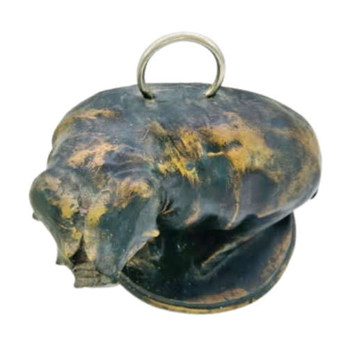 Heavy Bronze Look Pig Doorstop,