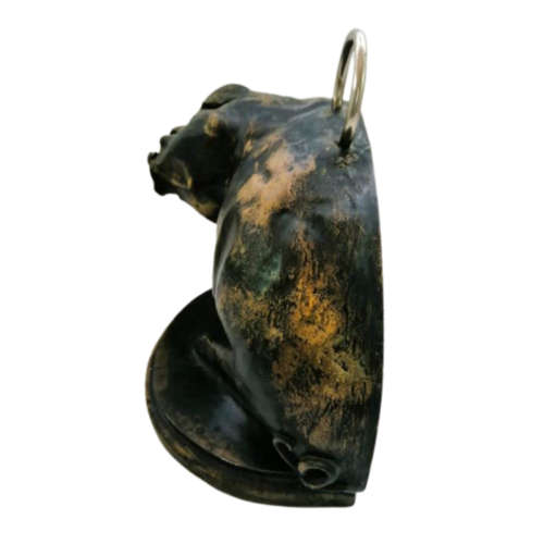 Heavy Bronze Look Pig Doorstop,