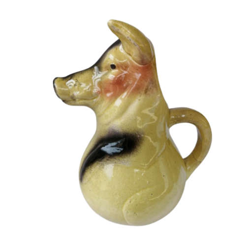 Antique Sarreguemines Jug In the Shape Of A Pig France - 1890-1919 - Folk Art - Earthenware 2