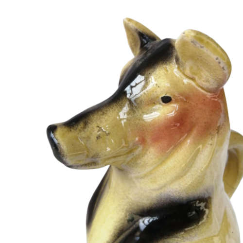 Antique Sarreguemines Jug In the Shape Of A Pig France - 1890-1919 - Folk Art - Earthenware 2