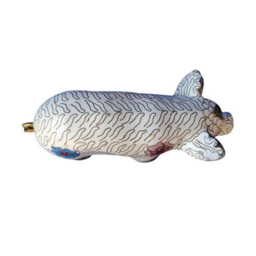 Stunning Vintage Cloisonne Pig Figure