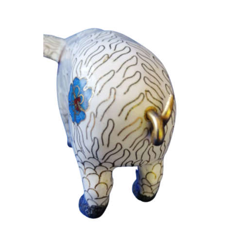 Stunning Vintage Cloisonne Pig Figure