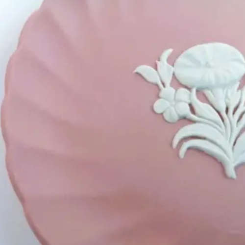 Wedgwood Pink Jasper Round Fluted Dish Plate