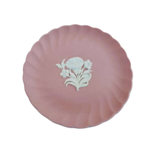 Wedgwood Pink Jasper Round Fluted Dish Plate