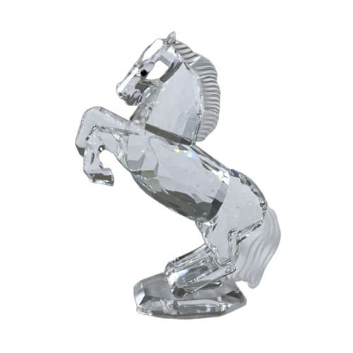 Swarovski Crystal Horses on Parade, White Stallion Horse Figurine, Frosted
