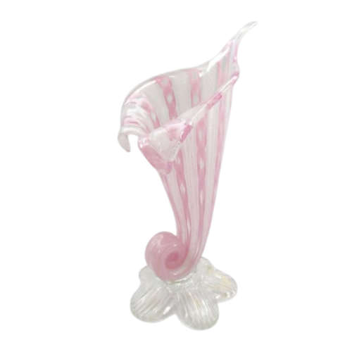 Murano Mid-Century Safaricom Laticino Vase 1940s