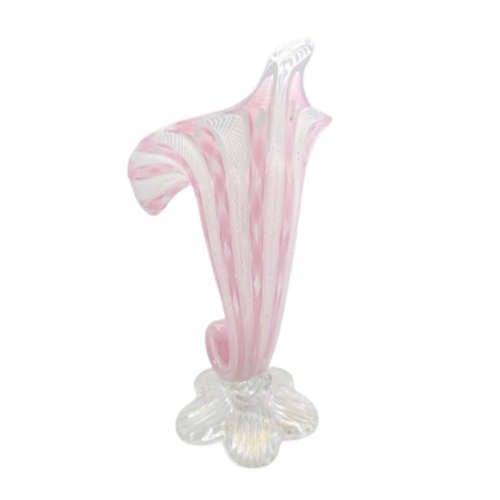 Murano Mid-Century Safaricom Laticino Vase 1940s