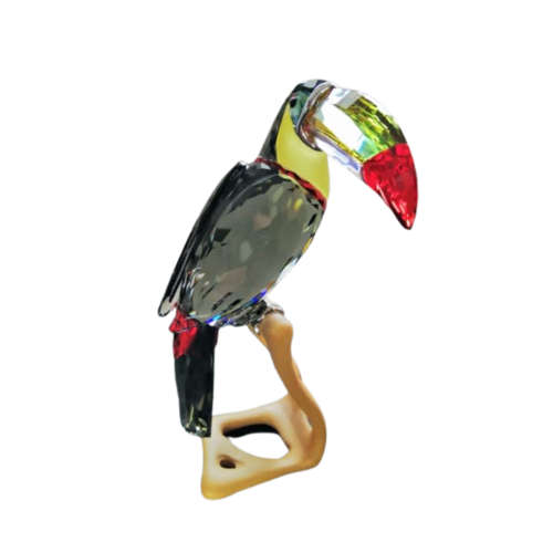 Swarovski Crystal 2006 Paradise Bird Toucan Black Diamond on Stand