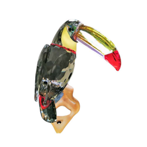 Swarovski Crystal 2006 Paradise Bird Toucan Black Diamond on Stand