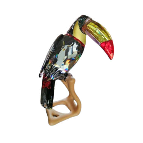 Swarovski Crystal 2006 Paradise Bird Toucan Black Diamond on Stand