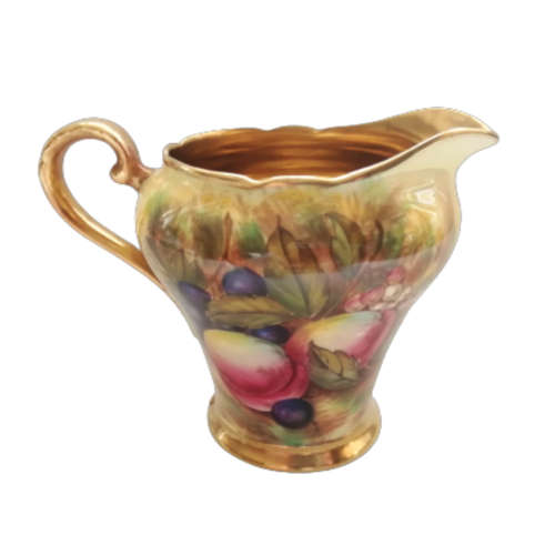 Aynsley `Orchard Gold` Creamer and Open Sugar Bowl Set Signed `D.Jones` stunning 1