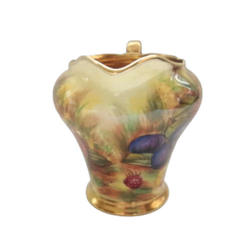 Aynsley `Orchard Gold` Creamer and Open Sugar Bowl Set Signed `D.Jones` stunning 1